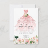 15歳の誕生日 キュンセアニエラ お礼カード 招待状 (正面)