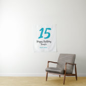 15歳の誕生日 キンセネラ 追加 日付 年 青い テンプル タペストリー (インサイチュ)