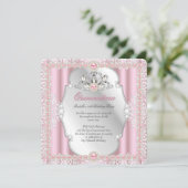 15歳の誕生日 クイーンセニョーラ パールピンク シルバー 2 招待状 (スタンド正面)