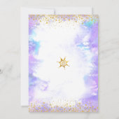 15歳の誕生日　ゴールド箔　パープル　水彩　エレガント 招待状 (裏面)