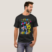 15歳の誕生日 ダビング 自閉症 パズル Tシャツ (正面フル)