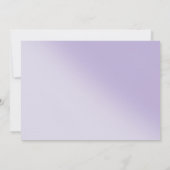 15歳の誕生日 パープル ライラック 花のティアラ 蝶 招待状 (裏面)