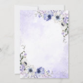 15歳の誕生日 パープル ライラック 花の王冠 バタフライ 招待状 (裏面)