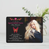 15歳の誕生日 メキシコンフィエスタ 花の招待状 招待状 (スタンド正面)