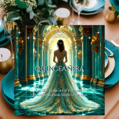 15歳の誕生日 宮殿 アクア ティール 翡翠 クイーンズエニエラ 招待状