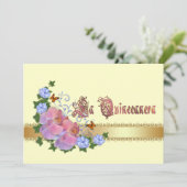 15歳の誕生日 招待状 エレガント (スタンド正面)