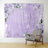 15歳の誕生日 紫 花蝶 フォト タペストリー (インサイチュ(横))