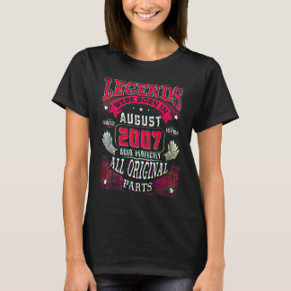 15歳の誕生日 2007年8月生まれの伝説 15歳 Tシャツ