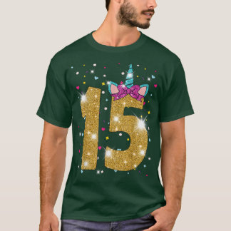 15歳ガール15歳誕生日ユニコーン Tシャツ