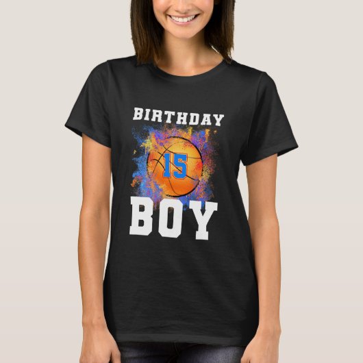 15歳キッズ15誕生日少年誕生日バースク Tシャツ (正面)