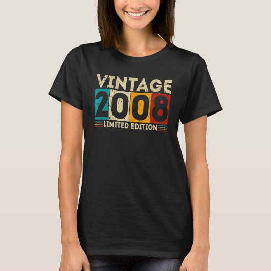 15歳ギフトヴィンテージ2008 15誕生日 Tシャツ (正面)
