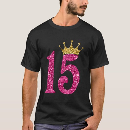 15歳ギフト15誕生日ガールズキッズおもしろい Tシャツ (正面)