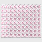 15歳クインセアニラ誕生日ピンククラウン ラッピングペーパー (フラット)