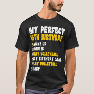 15歳パーフェクト15誕生日バレーボール15日 Tシャツ