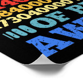 15歳ヴィンテージ180カ月15誕生日 ポスター (角)