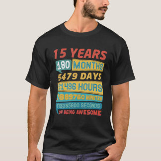 15歳素晴らし限定版ヴィンテージ15日 Tシャツ
