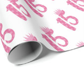 15歳誕生日1510代のピンククラウン ラッピングペーパー (ロールコーナー)