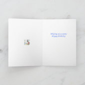 15番目の誕生日カード カード (内部)