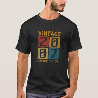 15番目の誕生日ヴィンテージ2007 生まれ年15歳 Tシャツ
