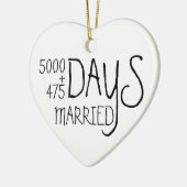 15結婚した周年結婚 セラミックオーナメント (左)