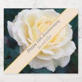 15結婚周年記念バラ スパークリングワインラベル (シングルラベル)