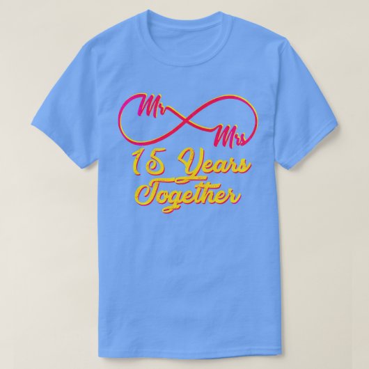 15結婚周年記念15周年2 Tシャツ (デザイン正面)