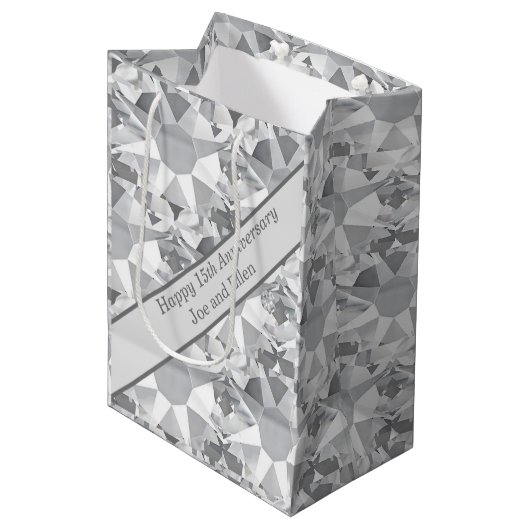 15結婚周年記念 ミディアムペーパーバッグ (正面アングル)