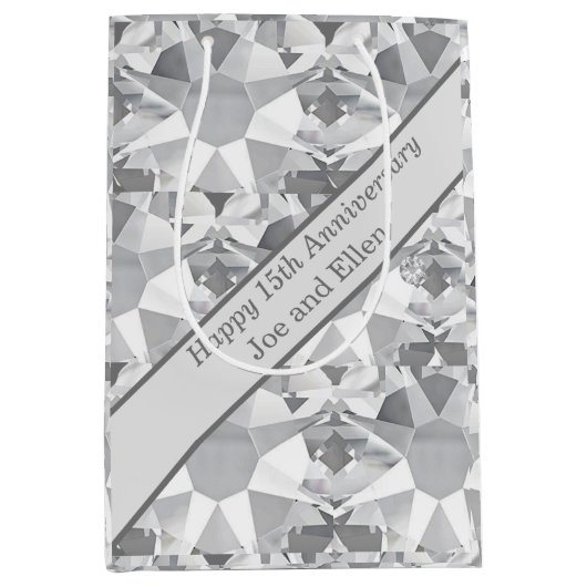 15結婚周年記念 ミディアムペーパーバッグ (正面)