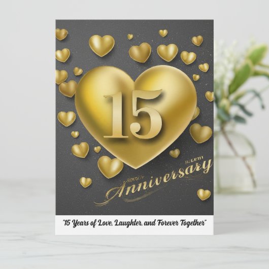 15結婚周年 招待状 (スタンド正面)