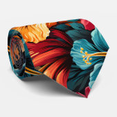 #15花柄 ネクタイ (ロール)