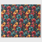 #15花柄 ラッピングペーパー (フラット)