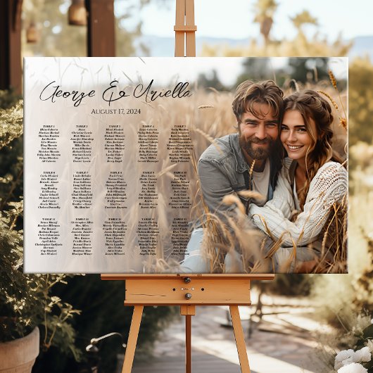 15表の写真結婚の座席表 ポスター