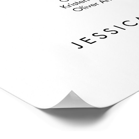 15表エレガント人お気に入りの席表 ポスター (角)