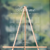 15表ホワイトミニマル結婚リストの座席表 アクリルサイン (ニュートラル)