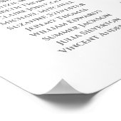 15表（青と灰色）の結婚座席表 ポスター (角)