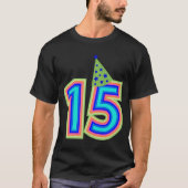 15誕生日かわいい15歳レインボーボーイ Tシャツ (正面)