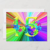 15誕生日に咲く虹の花 カード (正面)