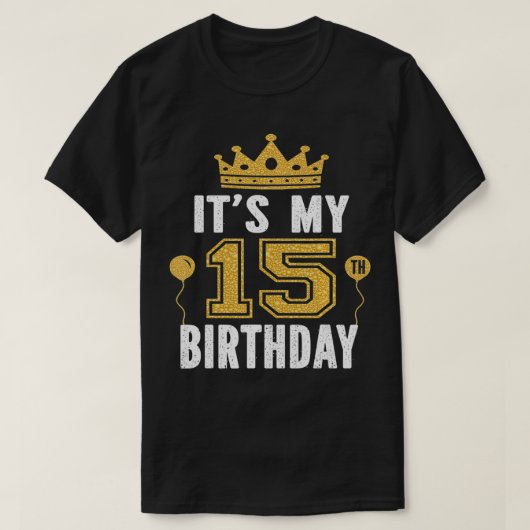 15誕生日のプレゼント15歳の男の子とG Tシャツ (デザイン正面)