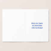 15誕生日はっきりした「15歳！」 ゴールドフォイルカード 箔カード (内部)