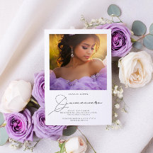 15誕生日エレガントキンセアニェラ招待状