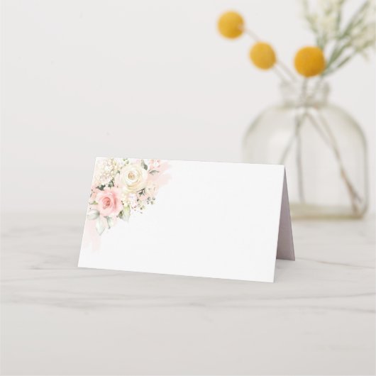 15誕生日キンセアニェラ誕生日パーティーフローラ プレイスカード (裏面)