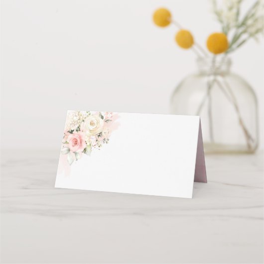 15誕生日キンセアニェラ誕生日パーティーフローラ プレイスカード (正面)