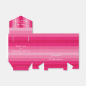 15誕生日クインセアニェラ名,ピンクストライプ色 フェイバーボックス (折り畳みなし)