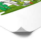 15誕生日ゴルフテーマ15歳キッズスポーツPa ポスター (角)