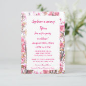 15誕生日ピンクさくらんぼフローラキンセアニェラ 招待状 (スタンド正面)