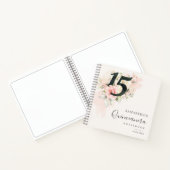 15誕生日ピンクフローラクンセアニラゲスト ノートブック (内部)