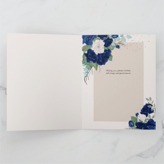 15誕生日フローラ番号15 パーソナライズされた カード (内部)