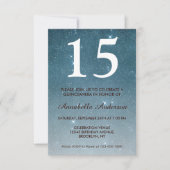 15誕生日ブルーミッドナイトスカイスターズキンセアニラ 招待状 (正面)