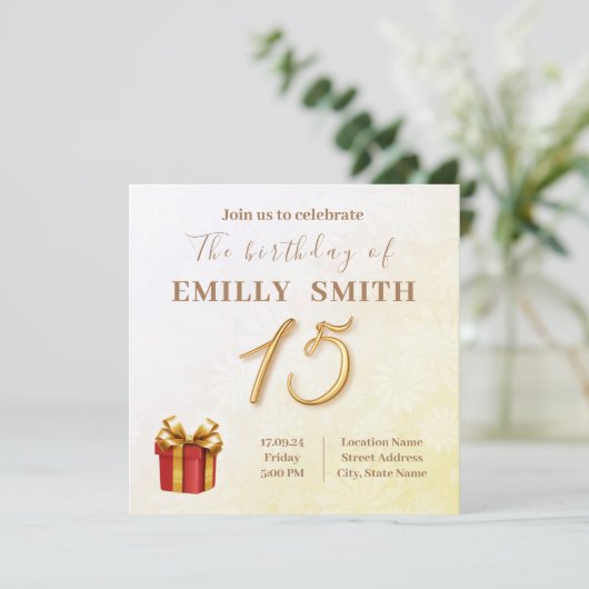 15誕生日募集 招待状 (スタンド正面)