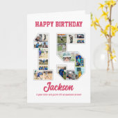 15誕生日周年記念15写真コラージュ カード (黄色い花)